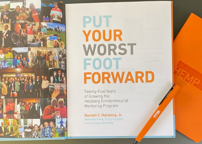 Put Your Worst Foot Forward, a book by Barnett C. Helzberg Jr. about growing the Helzberg Entrepreneurial Mentoring Program